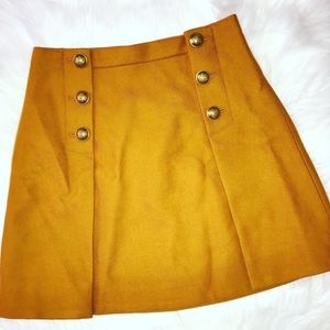 J. Crew Collection Wool Button Skirt size 6